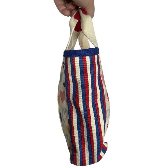 NWT BRIGHTON Red, White, and You Mini Heart Canvas Tote crossbody bag - Picture 8 of 8